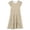 Khaki, variant on Little Girls Dresses Solid Color Round Neck Puff Sleeve Kids Party Outfit Girls Beach Dress Size 8-9T