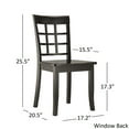 thumbnail image 6 of Lexington 5-Piece Wood Dining Set with 4 Window Back Chairs, Black, 6 of 6