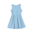 thumbnail image 3 of LTTVQM Sundresses for Girls Casual Solid Color Spring Dresses Comfy Sleeveless Midi Dress Vacation Crewneck Church Dress Light Blue 12-13 Years, 3 of 4