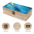 thumbnail image 3 of 7.9×2.3 In Wooden Boxes Durable Easy To Use Dustproof Prevent Slippery Delicate And Cabinet Blue Gold Marble, 3 of 8