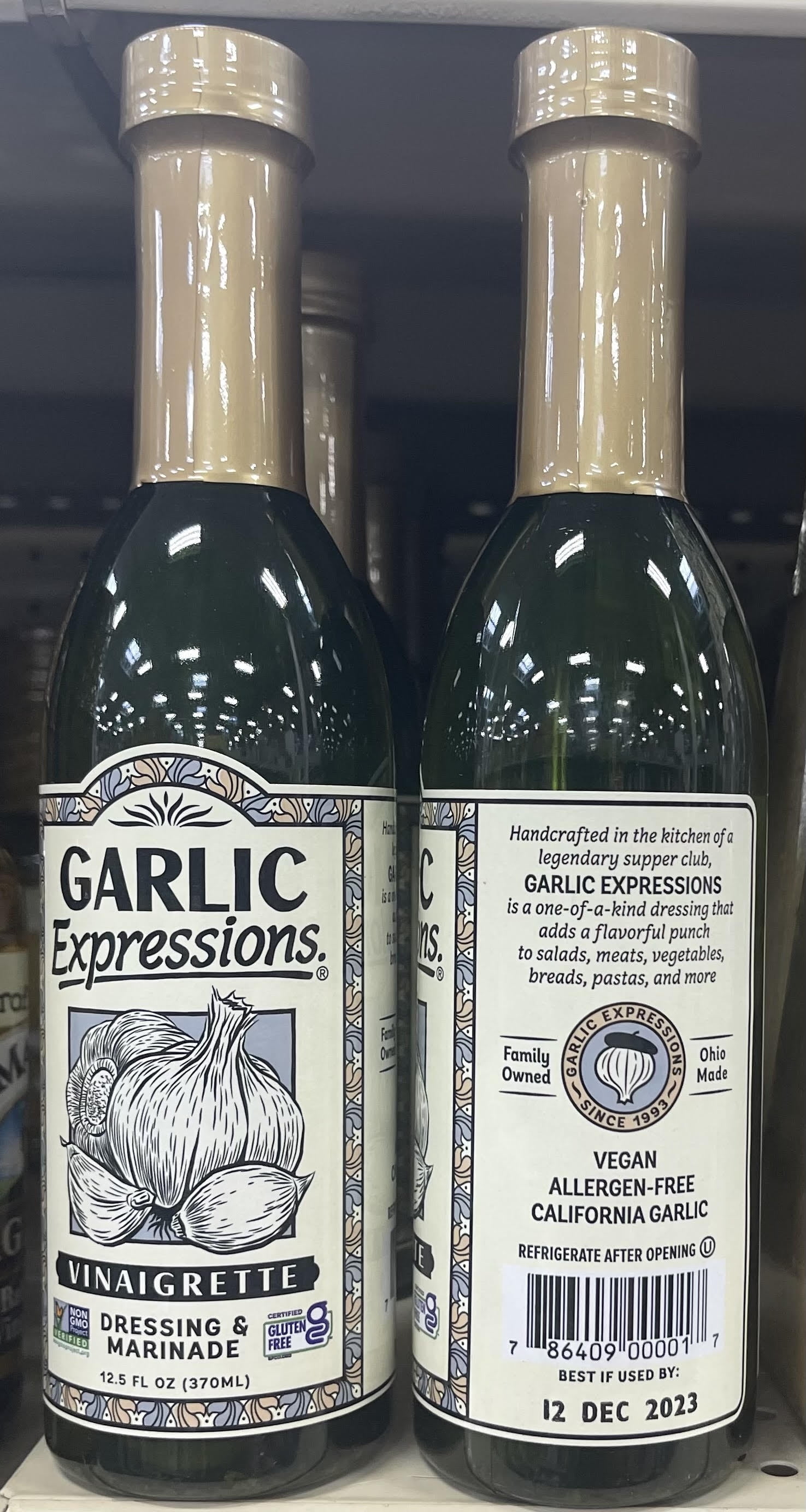 Garlic Expressions Classic Vinaigrette Salad Dressing 12.5 OZ (2 Pack