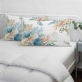 thumbnail image 3 of Beach Coastal Pillow Covers, Linen Long Throw Pillow Case, Summer Nautical Coral Shell Botanical Holiday Pillow Protector Decorative Cushion Cover for Living Room/Bedroom 20" x 36", 3 of 8