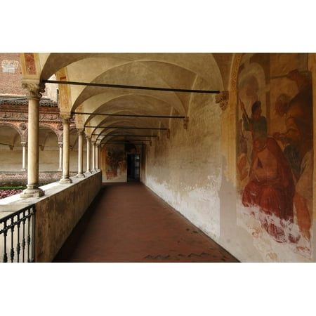 - Portico of Small Cloister (15th Century), Certosa Di Pavia, Lombardy, Italy Print Wall Art