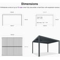 thumbnail image 6 of PURPLE LEAF 10 X 13 Louvered Pergola 94AS Outdoor Aluminum Adjustable Roof Deck Backyard Garden Hardtop Gazebo Grey, 6 of 10