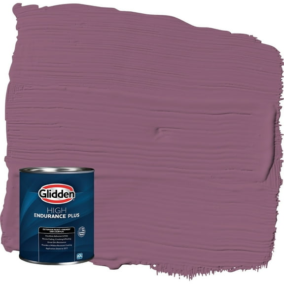 Glidden HEP Victorian Plum / Purple Semi-Gloss Exterior Paint with Primer, 1 Quart