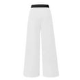 thumbnail image 6 of NAISIBABY Sweatpants for Girls, with Pockets High Waisted Drawstring Wide Leg Baggy Casual Athletic Pants White 12T, 6 of 9