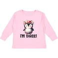 thumbnail image 3 of Inktastic 3rd Birthday Penguin 3 Year Old Girl Girls Long Sleeve Toddler T-Shirt, 3 of 5