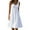 White, variant on gakvbuo Summer Summer Dresses for Women Plus Size Dress Casual T Shirt Sundress Cover Ups No Pockets Holiday Solid Color Sleeveless Party Beach Dress