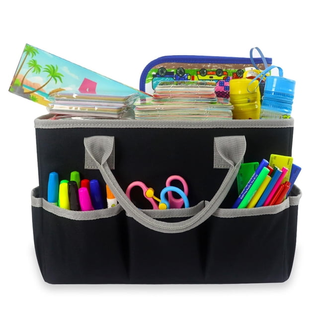 Bolsa grande de almacenamiento para manualidades con múltiples bolsillos, bolsa de almacenamiento para álbumes de recortes con asa para costura, arte BLESIY bolso de mano artesanal