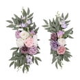 thumbnail image 1 of 2 piezas de flores de seda decorativas para puerta, arreglo floral, rosas artificiales Púrpura, 1 of 9