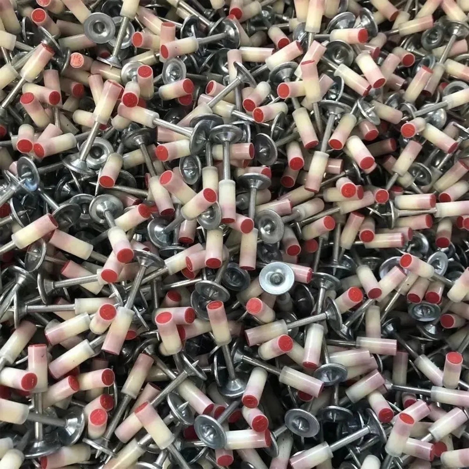 100 Pieces Of M8 Nut Nail Kit, Fire Nail Round Nail With Threaded Circular Integrated Nail Wall Fixing Tool Fixing Groove Fixture