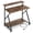 Rustic Brown, variant on Furnibear Rolling Computer Desk Mobile Home Office Desk with Charging Station and Monitor Shelf Storage for Home Office, Black