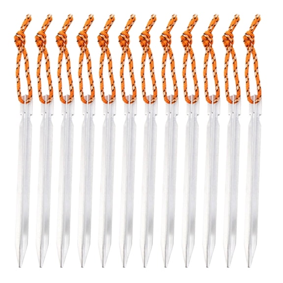 Apooke 12pcs Heavy-duty Yard Stakes Camping Family Tent for Pop Up Heavy Duty Tent Stakes for Camping Tents Hammocks and Canopy