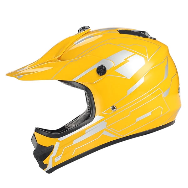 WOW Youth Motocross Helmet BMX MX ATV Dirt Bike Kids Storm Yellow