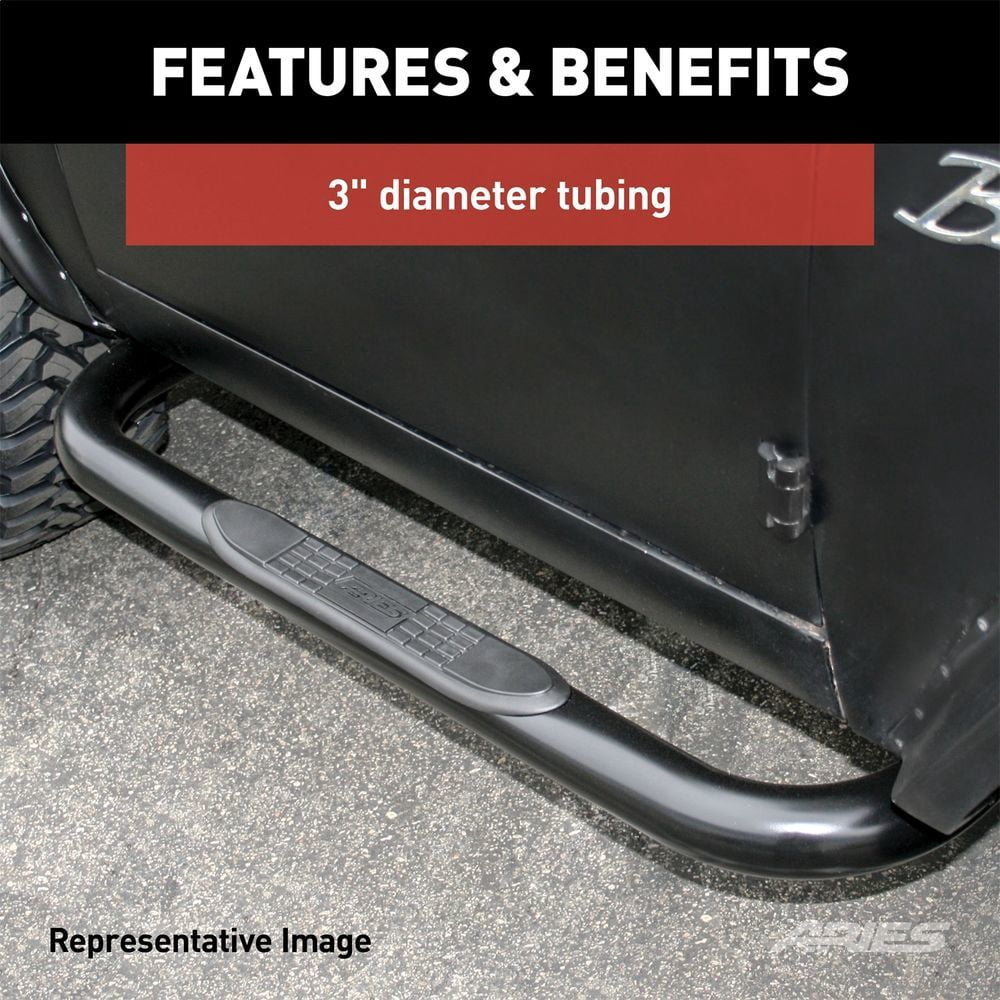 Aries Automotive 3" Round Side Bars
