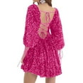 thumbnail image 4 of Jusqu'à 65 % de Réduction! Robes de Mode d'Été pour Femmes 2024 Grande Taille Robe Décontractée à Paillettes pour Fête Danse Manches Courtes, 4 of 6