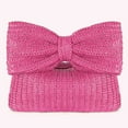 thumbnail image 5 of Yucurem Women Straw Evening Bag With Bow Weaving Clutch Bag Ladies Daily Bag (Rose Red) Casual straw bag (Rose Red), 5 of 5