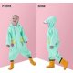thumbnail image 5 of Hooded Raincoat Kids Waterproof Poncho Lightweight Long Reflective Hiking Running Sports Cycling Raincoat Animal Print Unisex Girls Boys 1 2 3 4 5 6 7, 5 of 5