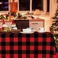thumbnail image 2 of Spring Waterproof Table Cloth - Spillproof Scratch Resistant and Wrinkle Free Buffalo Plaid Farmhouse Tablecover for Dining Room Kitchen Banquet, 60 x 84 Inch, Red and Black Checkered, 2 of 6