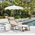 thumbnail image 4 of Vineego Foldable with Sauna, Lounge Coffee Chair 12 Inch High 5-Position Adjustable Patio Lounge Chair Beach Pool Coffee Chair,Biege, 4 of 8