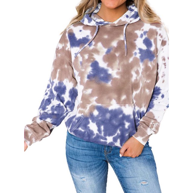 HIMONE Chandail à Capuche Mode à Blocs de Couleur pour Femmes Manches Longues Chandail Décontracté Ample Automne Hiver