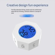 Rollbacks & More Pomodoro Timer, Productivity Timer Square, Octagonal Gravitational Flip Focus Timer,Mute & Adjustable Sound Alert
