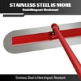 thumbnail image 4 of Concrete Float Trowel Set 48" Fresno Round - End Stainless Steel with 4 Aluminum Handles for Driveway Smoothing, Patio Construction, Basement Finishing, 4 of 6