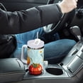 thumbnail image 4 of Yayeee 30oz Stainless Steel Tumbler with Straw and Handle Double-Wall Insulated Travel Water Bottle, Blue Tomatoes, 4 of 8