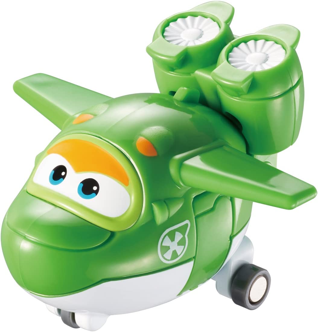 Super Wings – Mini Transform-a-Bots Donnie – Figurine Transformable Avion/robot En 3 étapes, Jaune, Officiel, Dès 4 Ans