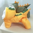 thumbnail image 3 of Ropa de felpa gruesa para mascotas, ropa acolchada de algodón para perros y gatos pequeños y medianos, dinosaurio, Invierno, 3 of 4