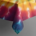 thumbnail image 4 of Colorful Tie Dye Spiral Pattern Rectangle Tablecloth 60"x120",Waterproof Polyester Rectangle Table Cloth, Wipeable Spillproof Polyester Tablecloth for Dining, Camping, Indoor and Outdoor, 4 of 6