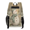 thumbnail image 3 of PVC Transparent Backpacks Clear Backpack for Travel and Outings Light Green Smiling Snowman, 3 of 7