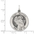 thumbnail image 2 of Sterling Silver Antiqued Saint Matthew Medal, 2 of 3