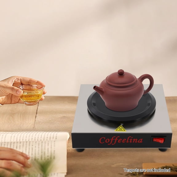 Commercial Coffee Warmer Single Burner Decanter Warmer Plate, Stainless Steel Portable Warmer  for Cafe