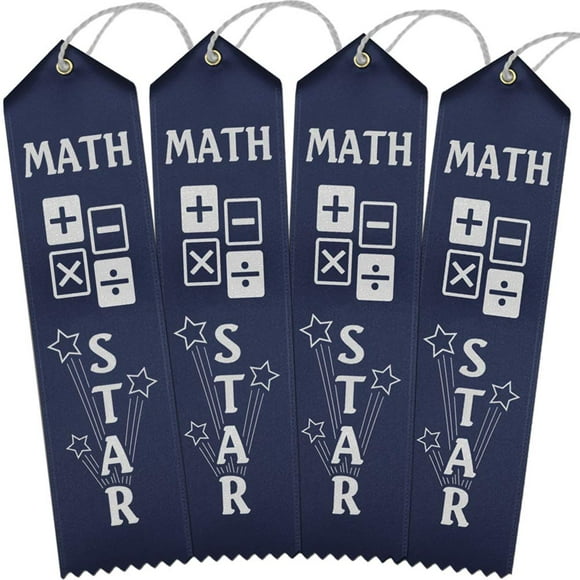 Ribbons Now Math Star Ribbons - 100 Bleu Marine Ribbons avec Carte & Ficelle