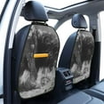 thumbnail image 3 of Fuzoiu Heroic Lion Encounter Print 2 Pack Kick Mat Back Seat Protector With 3 Storage Pockets, Universal Car Seat Back Organizer For Kids Pets, Waterproof Backseat Protector For Most Car, 3 of 8