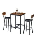 thumbnail image 5 of Yoneston 3 Piece Bar Table Set with PU Soft Stool, Pub Table Breakfast Table and 2 Stools for Kitchen Home, Black, 5 of 9
