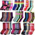 thumbnail image 3 of ToBeInStyle Women's Pack of 6 Randomly Assorted Pairs of Fashion Printed Crew Socks -Size 9-11, 3 of 5