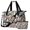 Cavalier King Charles Spaniel and Floral, variant on Irish Setter and Floral Beige Pattern Gym Duffel Bag 2 Piece Set, Sports Tote with Shoe Compartment & Toiletry Bag, USB Charging Port Gifts for Gym Travel Weekend,18.5 X 8.7 X 14.2 Inches