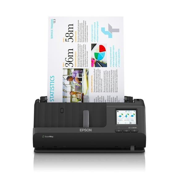 Epson ES-C380W - Sheetfed scanner - Duplex - A4/Legal - 600 dpi x 600 dpi - ADF (20 sheets) - up to 3500 scans per day -