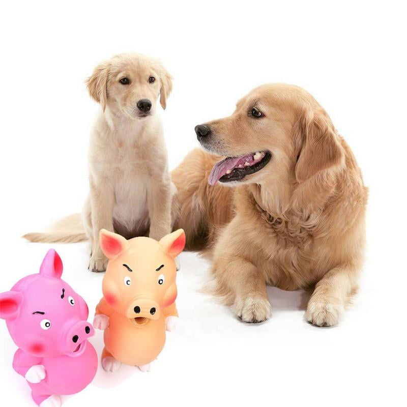 Pet Toys Cute Rubber Pig Dogs Toys Pets Strong Grunts Squeaky Dog Toy