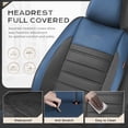 thumbnail image 5 of Coverado Luxury Leather Car Seat Covers Full Set 5 Seats, Automotive Front and Rear Mesh Seat Covers for SUV Sedan Truck, Blue & Black, 5 of 7