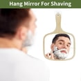 thumbnail image 4 of Unique Bargains Hand Mirror with Handle Bamboo Handheld Mirror Hand Held Mirror for Men Shaving 8.7" W x 12.8" L Wood, 4 of 6