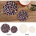thumbnail image 3 of SKYSONIC Colorful Leopard Design Pot Holders Trivets, 2 Pcs Heat Resistant Trivets,Exotic Wild Animal Cotton Thread Weave Mats for Hot Pads Pans Pot Bowl Teapot for Kitchen Decor, 3 of 7