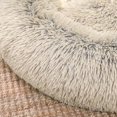 thumbnail image 4 of Feandrea Cama de Perros, Cama para Mascotas, Diámetro de 50 cm, Cojín Central Extraíble y Lavable, Alfombra de Felpa, Caqui Ombré, 4 of 6
