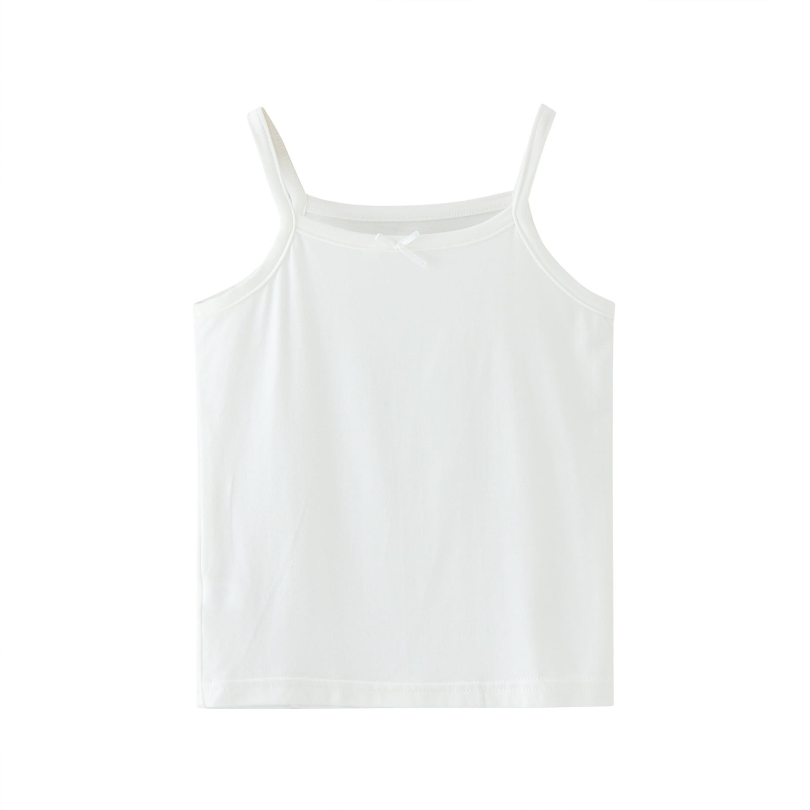 WEIYLL Girls Tank Tops Racerback Crop Soild Sleeveless Sports Summer Spaghetti Top Clothes for 5-6 Years