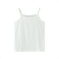 thumbnail image 2 of UACY Girls Spaghetti Strap Vest Toddler Kids Camisole Dance Tank Tops Lightweight Cotton Soft Basic Solid Undershirts (White, 6-7 Years), 2 of 4