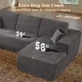 thumbnail image 4 of Ovios 106" Cloud Sofa Couch No Assembly Boneless Deep Seat Sofa for Living Room, Gray(Corduroy), 4 of 11