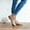 White, variant on Cameland Women's Casual Hollow Side Lace Up Leather Woven Back Low Heel Roman Sandals