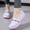 White, variant on Women's Slip On Cutout Fly Knit Wedge Walking Shoes, Decorative Strap Breathable Casual Daily Footwear(Brown,5.5)